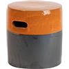 Adda Home Tavolino ausiliario/Sgabello, Gres, Arancione/Grigio, 38X38X42CM