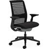 Steelcase Sedia da ufficio ergonomica Steelcase Think con supporto lombare LiveBack, braccioli 4D Onyx; Prodotto in Europa