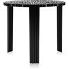 Kartell T-Table Tavolino, PMMA Trasparente o colorato in Massa, Nero Coprente, Alto - H. 44 cm