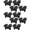 cyclingcolors 10x Supporto per Doghe 38 x 8 mm Tripla Sospensione con Cavità da 11 mm per Letto Flessibile Mobili, Nero