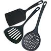 Fackelmann Set 3 Utensili Paletta Lasagne, Paletta Rigata, Schiumarola - in Nylon Antigraffio - Utensili da Cucina per Padelle Antiaderenti, Lavabili in Lavastoviglie, Resistenti al Calore 200°C
