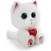 NICI Glubschis 62204 Pawdi Meow Gatto di Peluche Morbido, tenero Pupazzo per Coccole e Giochi, per Adulti e Bambini, 15 cm, Bianco, Colore