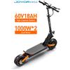 Other JOYOR S10-S-Z scooter elettrico da 10 '', doppio motore 1000W * 2, batteria 18AH, resistenza 40-75KM, 60 KM/H, indicatori di direzione. -