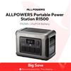 ALLPOWERS R1500 Centrale elettrica portatile Batteria LiFePO4 da 1152 Wh con generatore solare con uscita CA da 1800 W (3000 W di picco) per feste in giardino -