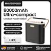 MOVESPEED S80 Power Bank di grande capacità 100W PD Ricarica rapida Batteria esterna Stazione di alimentazione portatile per laptop da campeggio all'aperto - 80000mAh White