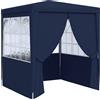 Tenda reception con pareti laterali 2x2 m blu 90g/m2 ombrellone da esterno, tenda, arredamento da esterno, forniture per la casa, decorazione - Blue