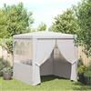 Tenda da ricevimento con pareti laterali 2x2 m Bianco 90g/m2 ombrellone da esterno, tenda, arredamento da esterno, forniture per la casa, decorazione - White