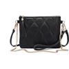 Miss Lulu Borsa a tracolla da DONNA in pelle PU Hardware dorato Borsa a tracolla media Elegante piccola borsa - Black