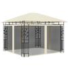 Gazebo con zanzariera 3x3x2,73 m crema in g/m2 ombrellone da esterno, tenda, arredamento da esterno, forniture per la casa, decorazione - Cream