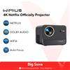 WIMIUS Proiettore Wimius 4k 30000 lumen Netflix Messa a fuoco automatica ufficiale/Keystone FHD 1080p WIFI 6 Supporto Bluetooth Dolby Home Theater - Wimius K9