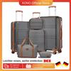 KONO Custodia di bellezza KONO da 6 pezzi, custodia per cosmetici, bagaglio a mano e borsa da toilette, borsa da viaggio e set di valigie - Avorio