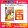 Nintendo Detective Pikachu Returns Nintendo Switch Game Deals 100% Original Physical Game Card Single Player Adventure genere for Switch - Random Cover