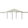 Gazebo con doppi tetti estese 3x3x2,75 m crema g/m2 ombrellone da esterno, tenda, arredamento da esterno, forniture per la casa, decorazione - Cream