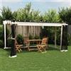 Ombrellone in acciaio 4x3 m per esterni, tenda arbown in rete color crema, mobili da esterno, decorazioni per la casa - Cream