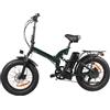 SUNNIGOO B4 ebike Bici elettrica pieghevole 48V 12,5Ah Batteria rimovibile Gamma 50-80 km 20'' × 4.0'' Fat Tire E-Bike a 7 velocità per qualsiasi terreno - Black