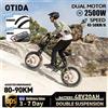 OTIDA NUOVO R7 Doppi motori 2500W 50KM/H Bicicletta elettrica pieghevole 48V20AH Batteria al litio 20 pollici 4.0 Fatbike Bici elettrica - R7 Green 2500W 20AH