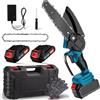 YsinoBear Mini motosega per la lavorazione del legno Makita 21v con piccola motosega elettrica portatile da 6 pollici con una sola mano 3000W - No battery Paper box