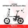 HITWAY Bici elettrica pieghevole HITWAY BK35, bici elettrica da 16 pollici 250W City E-Bike Gamma massima 25-60KM per adulti - WHITE