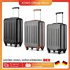 KONO Valigia Trolley rigida KONO da 20 pollici con 4 ruote doppie bagaglio a mano in materiale ABS per bagagli a bordo, 55cm leggero e robusto - Grigio