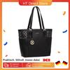 Miss Lulu borsa da donna Shopper borsa a tracolla elegante borsa grande con incisione Laser con tracolla regolabile per donna - Grigio