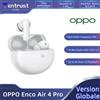 Oppo Versione globale di OPPO Enco Air 4 Pro Auricolare senza fili a frequenza ultra-larga ANC Bluetooth 5.4 Hi-Res Audio con LHDC 5.0 Fino a 44 ore di riproduzione - Moonlight White