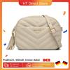 Miss Lulu borsa a tracolla da donna nappa piccola borsa a tracolla elegante borsa Hardware dorata per donna - Grigio
