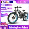 ORLMS bici elettrica 2000W doppio motore 52 v25ah batteria Mountain E-Bike 26*4.0 In pneumatici grassi freno idraulico bicicletta elettrica per adulti - green 2000W 52V 25AH
