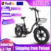KETELES KF9 E-Bike 2000W Dual Motor 48 v26ah batteria All Terrain bici elettrica Aldult 20*4 pollici Fat Tire bicicletta elettrica pieghevole - 1000W 48V35AH