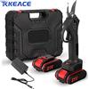 TKKEACE Cesoie da potatura elettriche a batteria senza spazzole da 1200 W 25 mm Cesoie da potatura per alberi da frutto Bonsai Potatura di rami Utensile elettrico con 2 pezzi 21 V - With 2XBattery