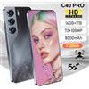 CHOTOG Smartphone originale C40 Pro Android 14 8000mAh 108MP 7.3 pollici Versione globale Telefoni cellulari 5G Dual Sim Card Cellulari - Green 12GB 512GB