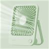 JISULIFE Piccolo ventilatore da tavolo a batteria, 180 ° Ventilatore portatile pieghevole, ultra silenzioso regolabile a 4 velocità per viaggi in ufficio a casa - 4500mAh Green