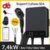dé Wallbox 7.4kW 6A-32A con stazione di ricarica APP per veicoli elettrici con cavo di ricarica 5m 7m 10m 15m tipo 2 con RCD TypeB - 7.4kW Wallbox 15m