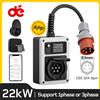 dé Wallbox Mobile 22kW con APP veicolo elettrico CEE spina rossa a presa di tipo 2 stazione di ricarica per veicoli elettrici trifase 32A - Travel Set with APP