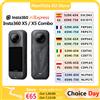 Insta360 X5 Action Camera 2025 Nuove lenti sostituibili 8K 30fps Triple chip AI Luce bassa superiore 185 minuti Run Life Insta 360 X5 - 360-X5