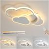 DELIPOP Plafoniera, lampada da soffitto a LED creativa da 32 W con telecomando dimmerabile 3000-6500 k 2800 lm, illuminazione di cartoni animati per soggiorno -