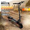 JOYOR T10 E-Scooter 2000W Doppio Motore 60V18Ah Forte Capacità di Arrampicata Scooter Elettrico 10 "Pneumatico Fuoristrada Freno Idraulico EScooter - 2000W Dual Motor 60V