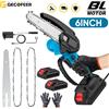 GECOFEER Sega a catena senza spazzole da 6 pollici Mini motosega da potatura portatile Lavorazione del legno Sega elettrica Utensile da taglio per batteria Makita - Standard version 1Battery