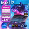 BIOSSANCE 2025 Sblocco impronta digitale Laptop Windows 11 15.6" Intel Core i7 6500U Computer 16GB RAM 1TB SSD Gaming Office PC notebook Retroilluminato - BIANCO