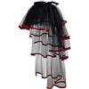 GRACEART Victorian Steampunk Nero Trambusto Tutù in pizzo cintura sottogonna (Orlo Nero)