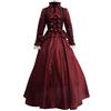 GRACEART Donna Abito con Crinolina Vittoriano Vestito Vintage Medievale Masquerade Abiti (M, Nero)
