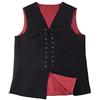 GRACEART Medievale Gotico Gilet Reversibile Pirata Gilet da Uomo Senza Maniche Cappotto Vintage (XXL, rosso/nero)
