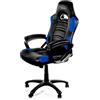 Arozzi Enzo Sedia Gaming, Finta Pelle, Nero Blu, 70x60x90 cm, 5 unità