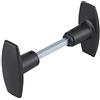 THIRARD 00900488 - Pulsante doppio quadrato, 6 x 110 mm, 1 portata: nero, finiture : nero 9005