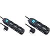 Electraline 62019 Multipresa 9 Posti 3 Polivalenti Schuko 10/16A + 6 Bivalenti 10/16A-Cavo, Nero, 1.5 m & 62000 Multipresa 6 Posti 2 Schuko e 4 Bivalenti 10/16A, Cavo HO5 VV-F