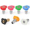 vsshe Set Ugelli Spruzzatori Idropulitrice Punte, 7PCS Ugelli a Spruzzo Punte Ugello a Pressione, Spruzzo Rapido Della Rondella Ugello ad Alta Pressione, Ugellis a Connessione Rapida