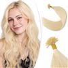 SEGO Pro Extension Cheratina Capelli Veri 40cm 25 Ciocche 25g #613 Biondo Chiarissimo Pre Bonded 1g/Ciocca 100% Remy Naturale Keratina Human Hair