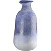 Gilde Vaso in vetro tipo azzurro - vetro - blu opaco - altezza 37 cm x diametro 17 cm - vaso decorativo lavorato a mano - pallido