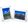 HESIN portafoto in acrilico self-standing Desk Frame Advertisement Holder (2 pezzi un set), plastica, transparent, A5