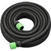 Relaxdays Tubo Irrigazione a Goccia, Gocciolatoio Microforato, Pompa Gocciolante Acqua da 10m, per Giardino e Orto, Nero, Gomma