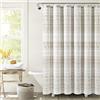 Lush Decor Hygge Geo - Tenda da doccia, colore: Tortora e bianco, 170 cm